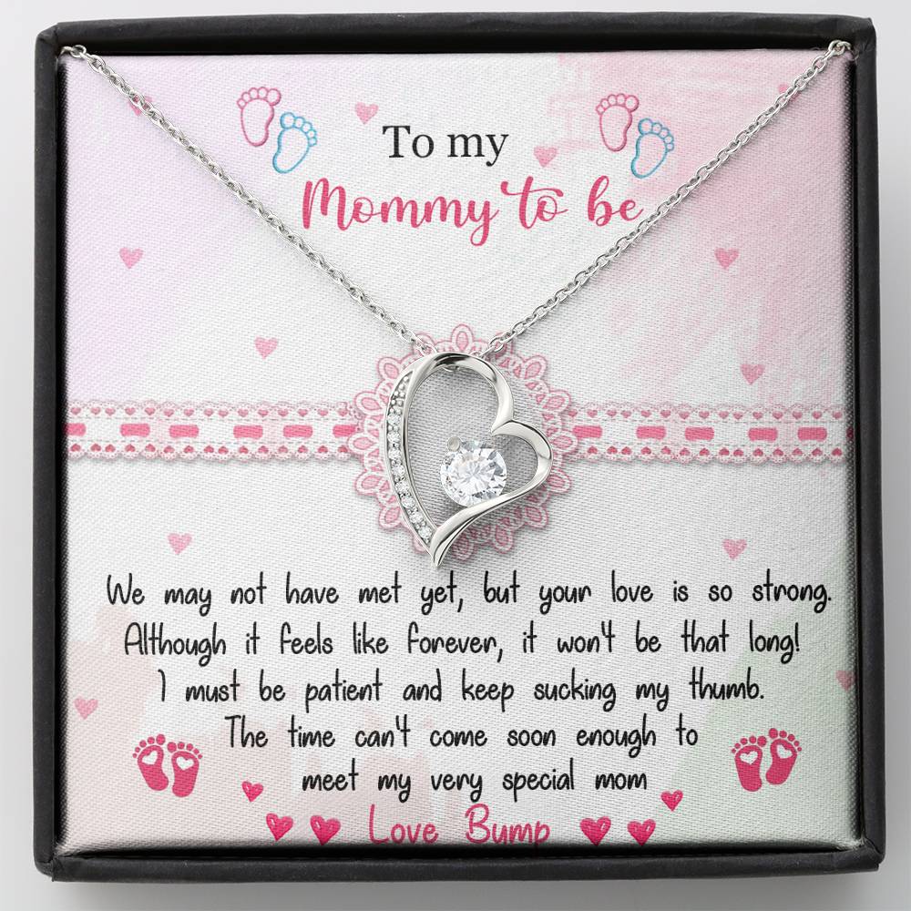 To My Mommy To Be Interlocking Hearts Necklace