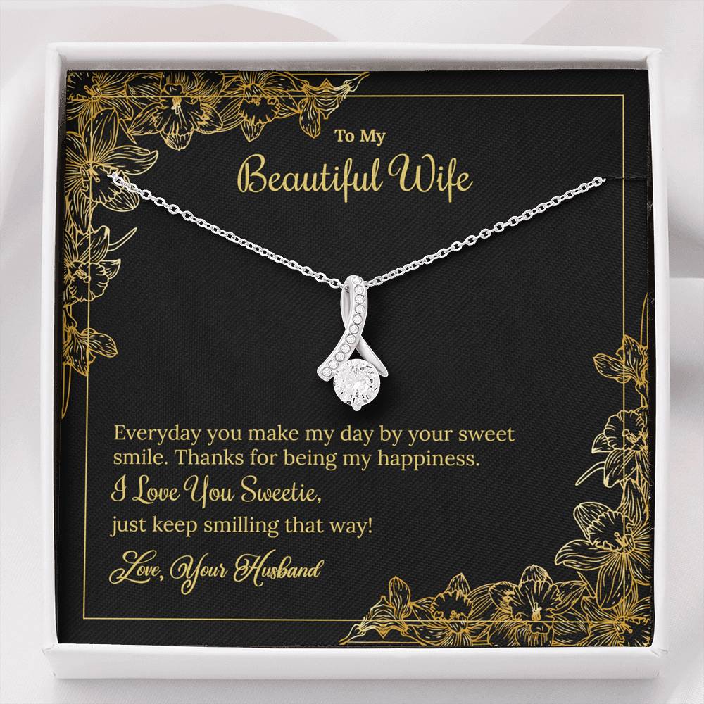 To My Beautiful Wife Alluring Beauty Necklace