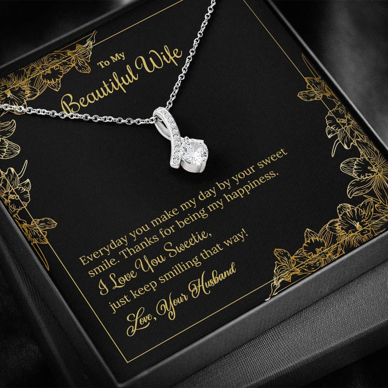 To My Beautiful Wife Alluring Beauty Necklace