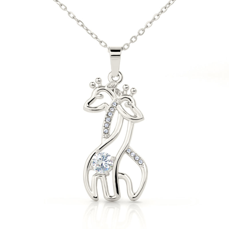 To My Daughter Graceful Love Giraffe Necklace